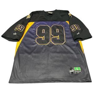 Vintage MINNESOTA VIKINGS #99 Black FOOTBALL JERSEY Puma Men’s Size LARGE RARE
